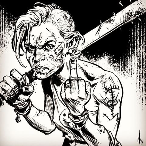 Tank Girl Illustration aus den Comics von Alan Martin Jamie Hewlett